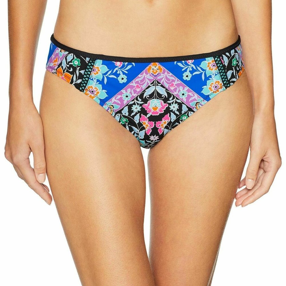 Nanette Lepore Womens Swimwear Blue Size XS Bikini Bottoms Printed $40